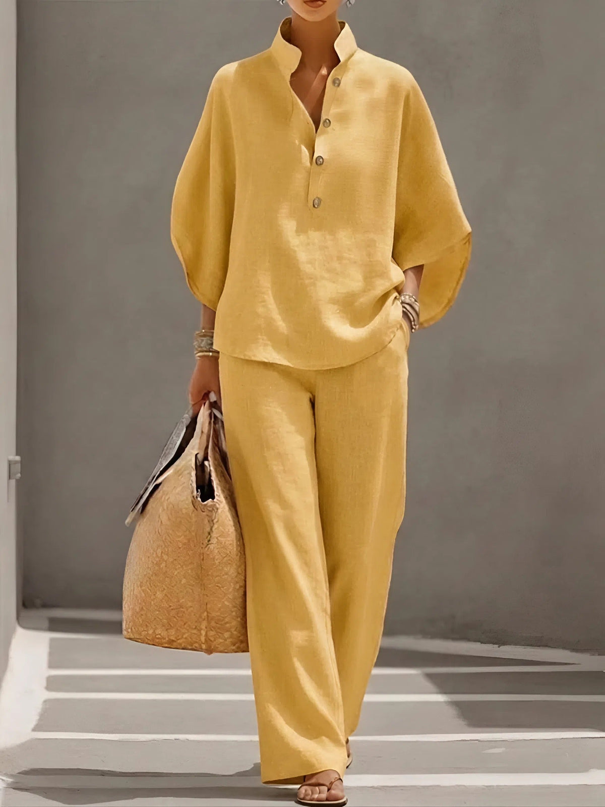 Tweedelige Set Dames – Blouse & Wijde Broek