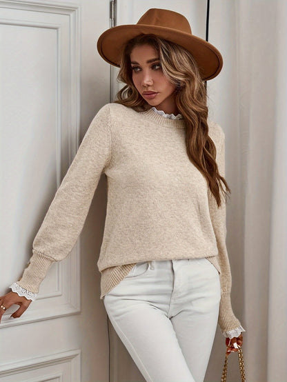 Gebreide Trui Dames Met Kant – Elegante Sweater