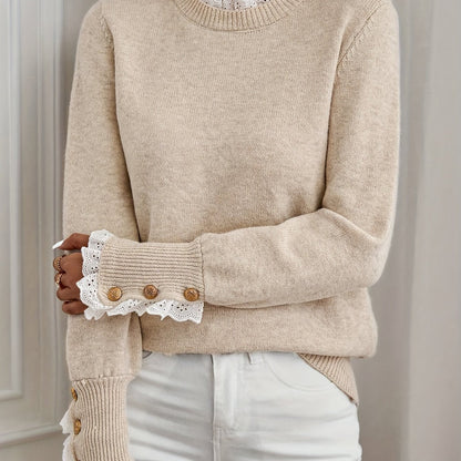 Gebreide Trui Dames Met Kant – Elegante Sweater