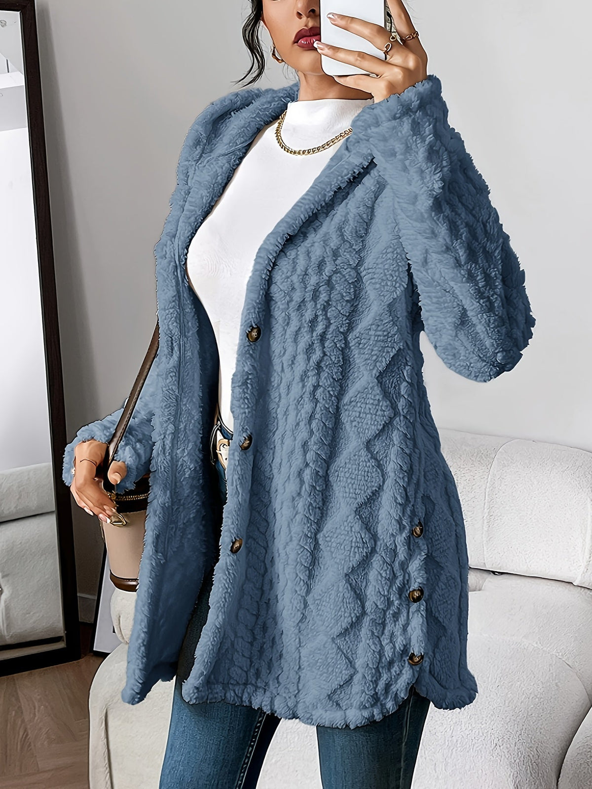 Fluffy Dames Hoodie Jas