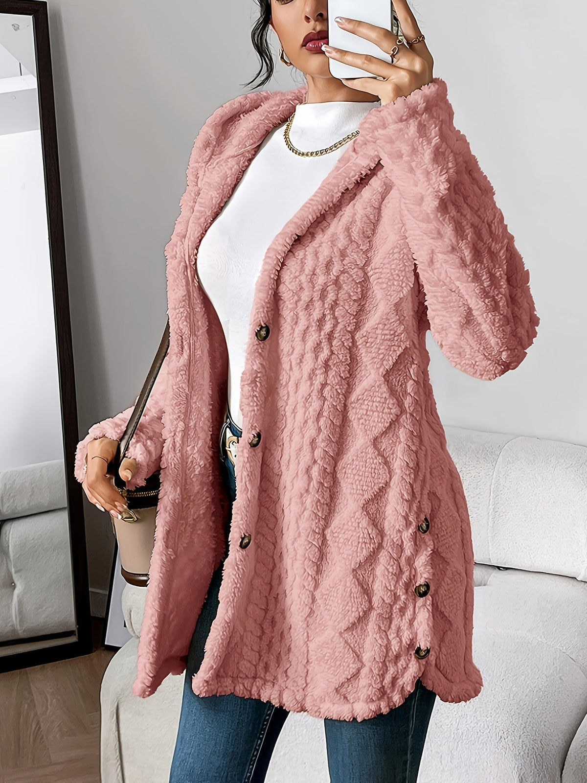 Fluffy Dames Hoodie Jas