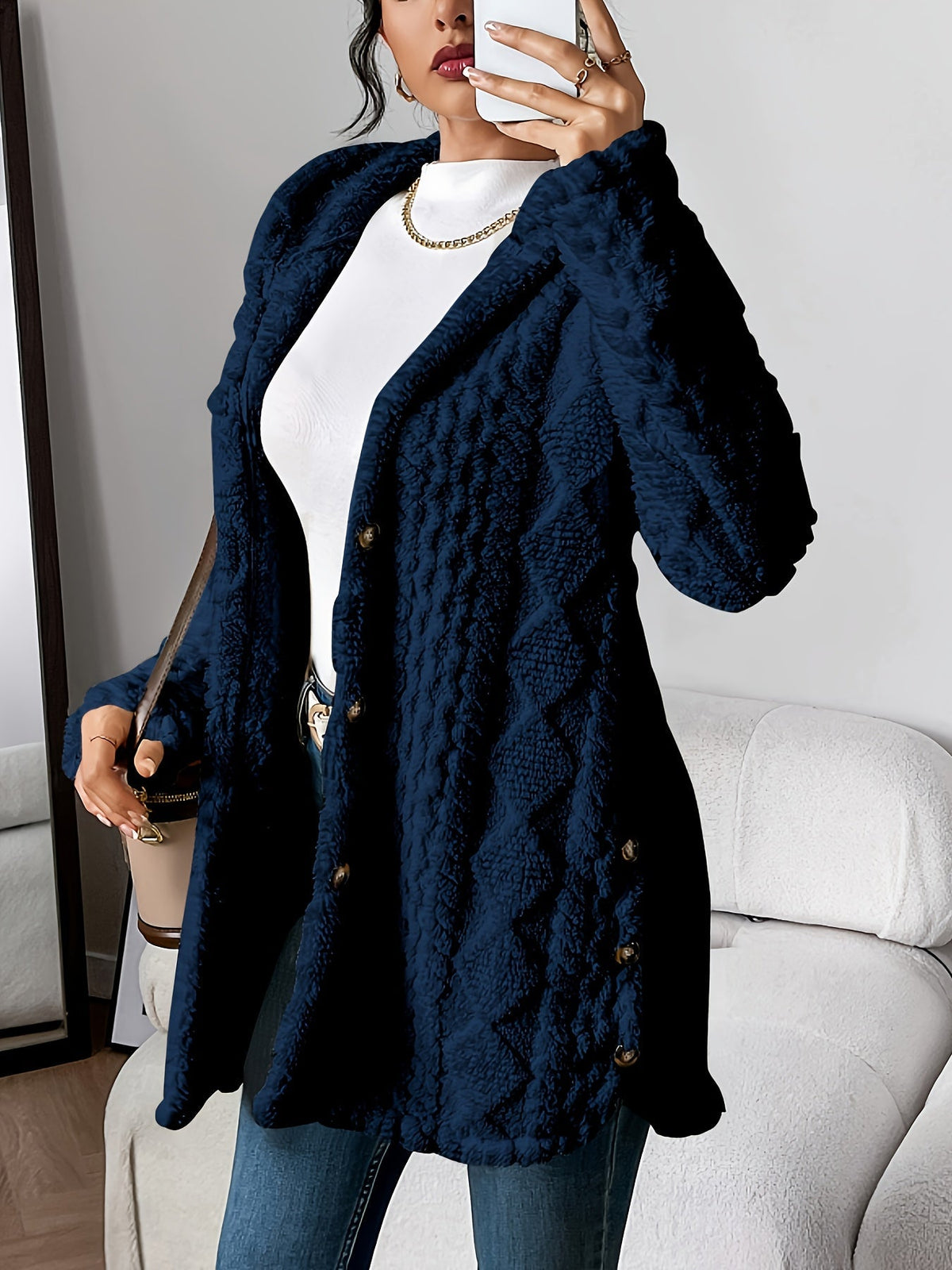 Fluffy Dames Hoodie Jas