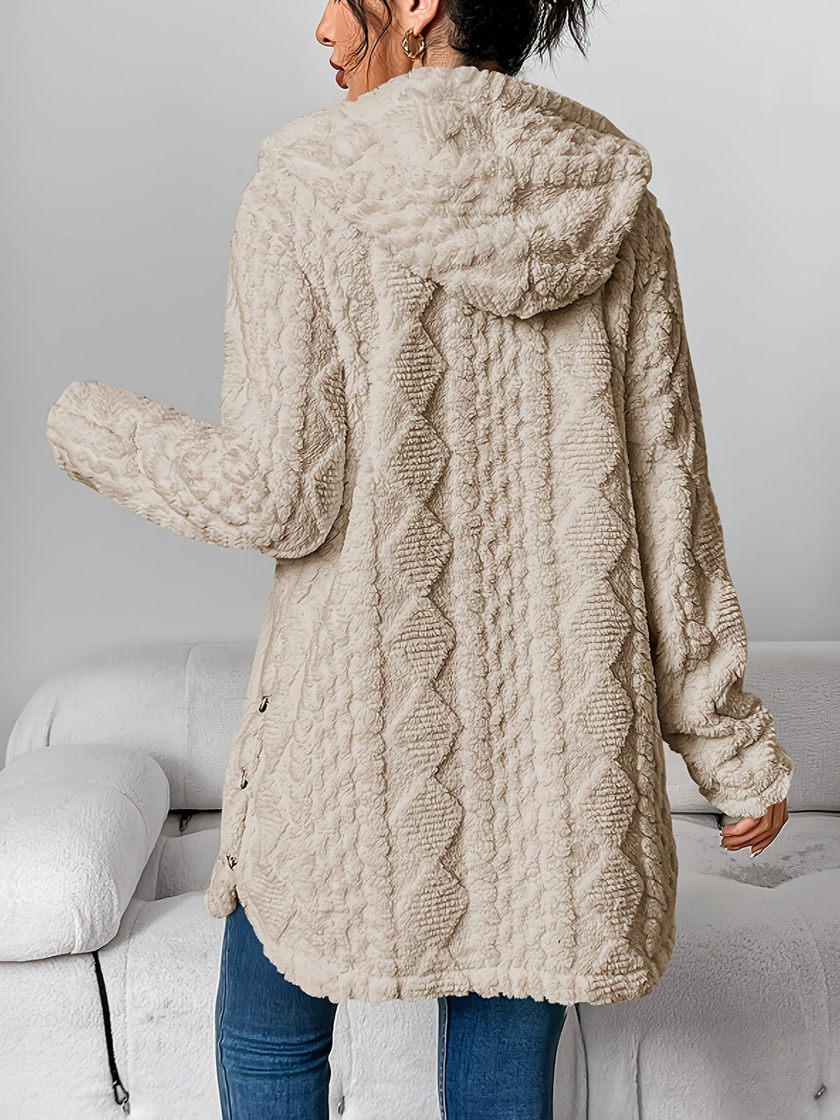 Fluffy Dames Hoodie Jas