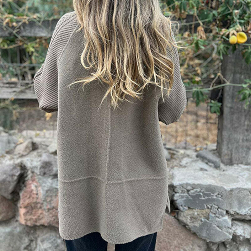 Warme Wollen Jas Voor Dames Met Reverskraag En Dubbele Knoopsluiting