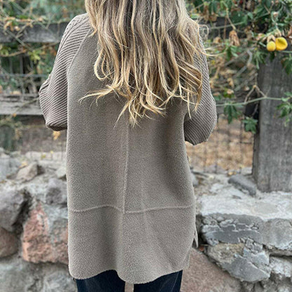 Warme Wollen Jas Voor Dames Met Reverskraag En Dubbele Knoopsluiting