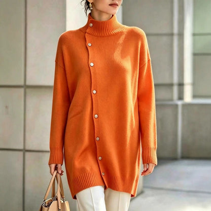 Gebreide Sweaterjurk Dames – Trui Jurk Met Col