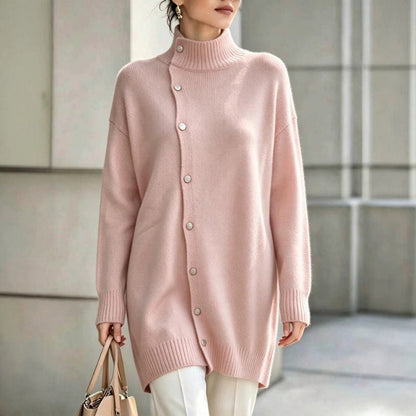 Gebreide Sweaterjurk Dames – Trui Jurk Met Col
