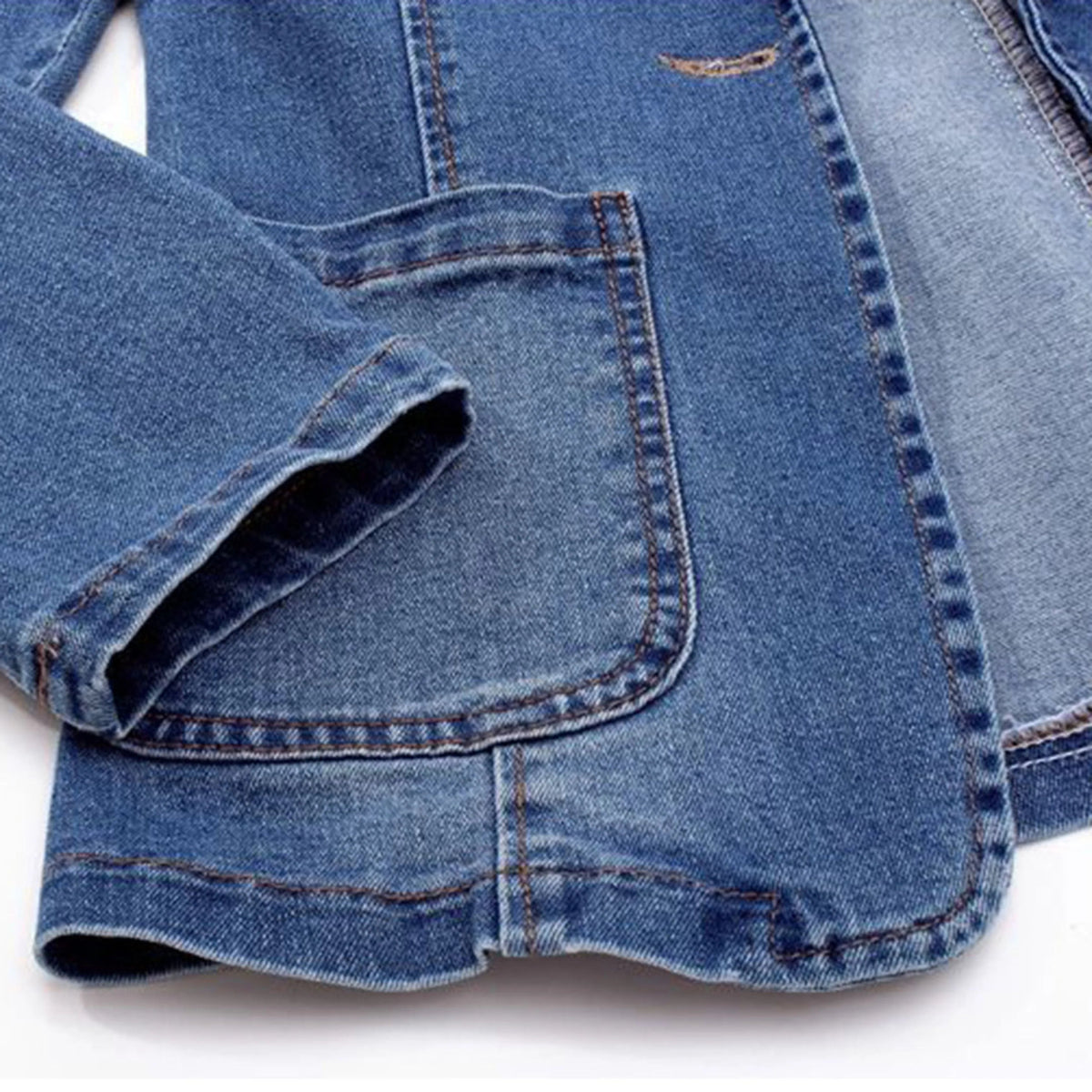 Dames Denim Blazer Met Lange Mouwen En Losse Pasvorm
