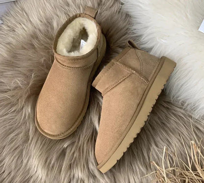 Suede Dames Laarzen Met Warme Voering