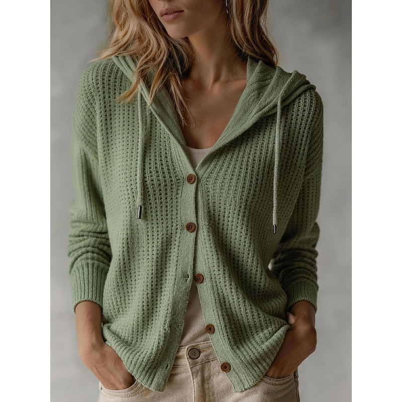 Gebreid Vest Dames Met Capuchon – Cardigan & Hoodie Vest