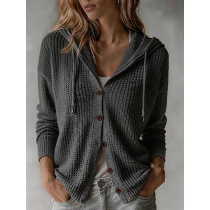 Gebreid Vest Dames Met Capuchon – Cardigan & Hoodie Vest