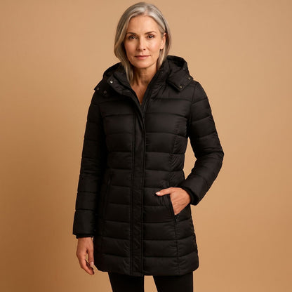 Halflange Pufferjas Dames – Gewatteerde Jas Met Capuchon
