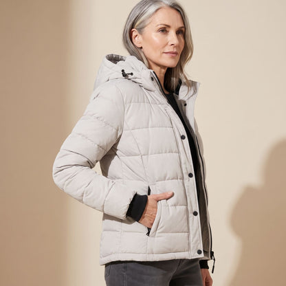 Halflange Pufferjas Dames – Gewatteerde Jas Met Capuchon