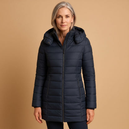 Halflange Pufferjas Dames – Gewatteerde Jas Met Capuchon
