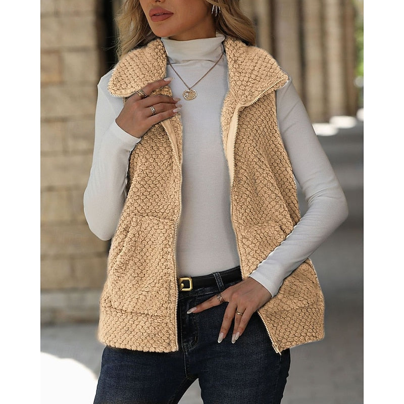 Teddy Bodywarmer Dames – Mouwloos Vest & Gilet